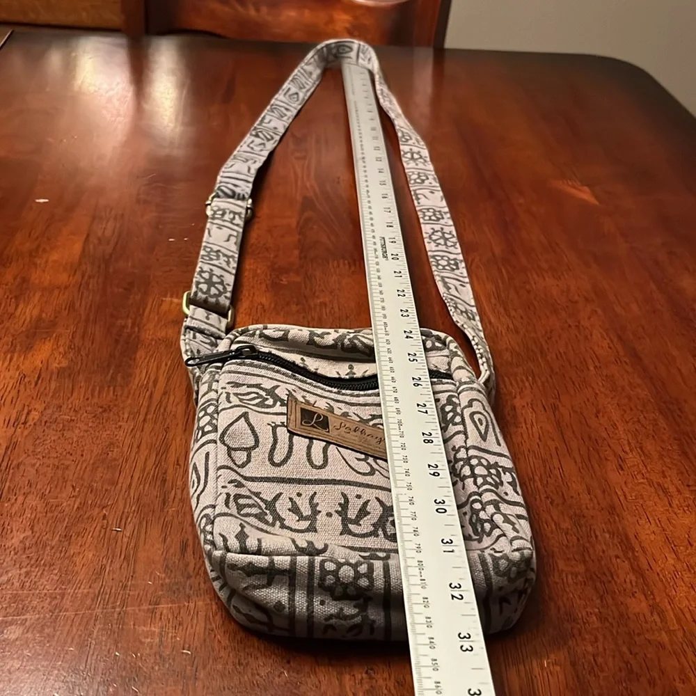 Lakhays Gray Patterned Crossbody Bag with adjustable length strap
. - Picture 5 of 9